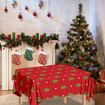 Polka Dot Christmas Tree Pattern Print Tablecloth