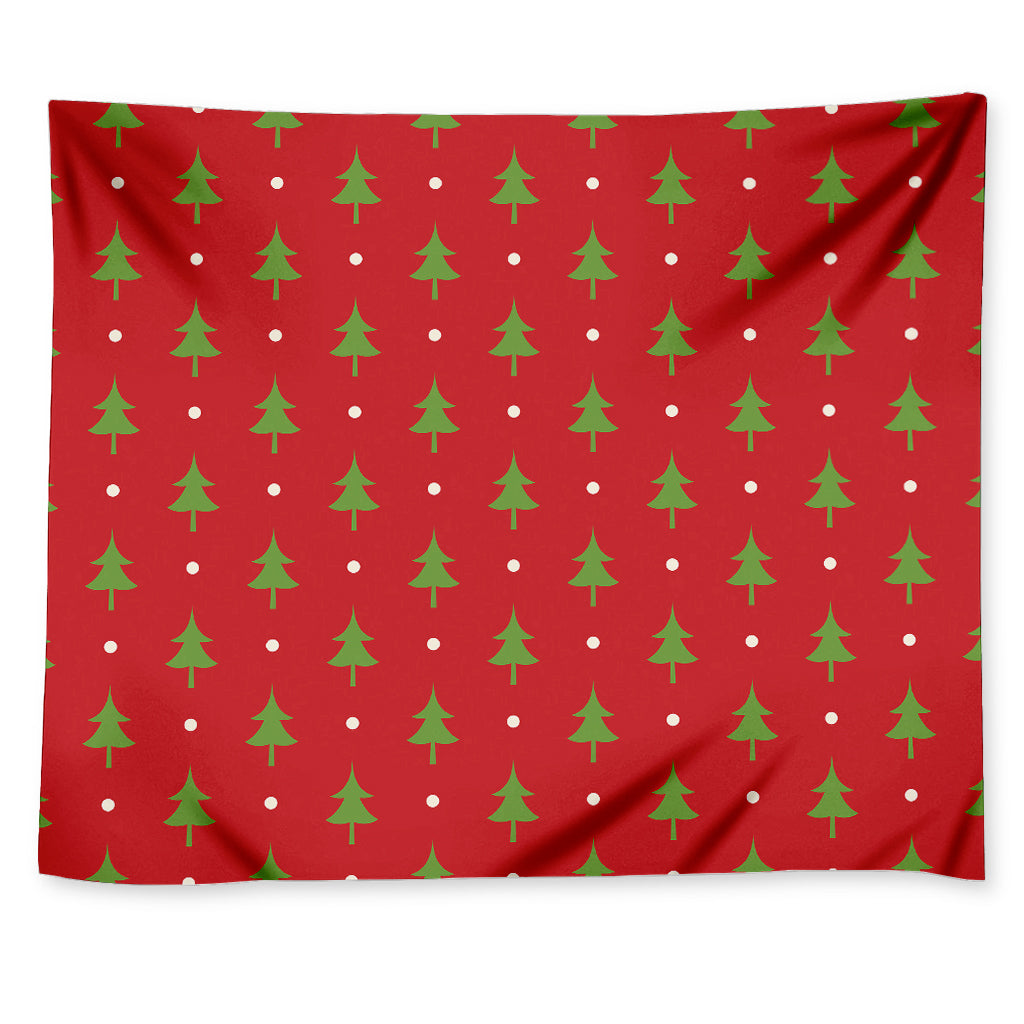 Polka Dot Christmas Tree Pattern Print Tapestry