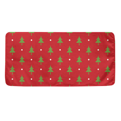 Polka Dot Christmas Tree Pattern Print Towel