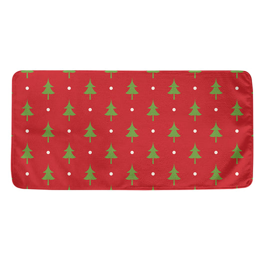 Polka Dot Christmas Tree Pattern Print Towel