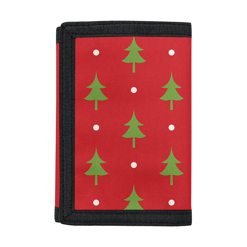 Polka Dot Christmas Tree Pattern Print Trifold Wallet