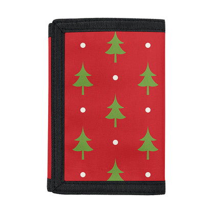 Polka Dot Christmas Tree Pattern Print Trifold Wallet