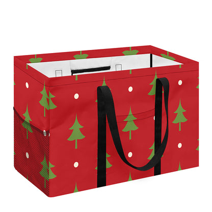 Polka Dot Christmas Tree Pattern Print Utility Tote Bag