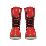 Polka Dot Christmas Tree Pattern Print Winter Boots