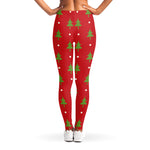 Polka Dot Christmas Tree Pattern Print Women's Leggings
