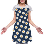Polka Dot Daisy Floral Pattern Print Adjustable Apron