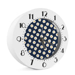Polka Dot Daisy Floral Pattern Print Alarm Clock