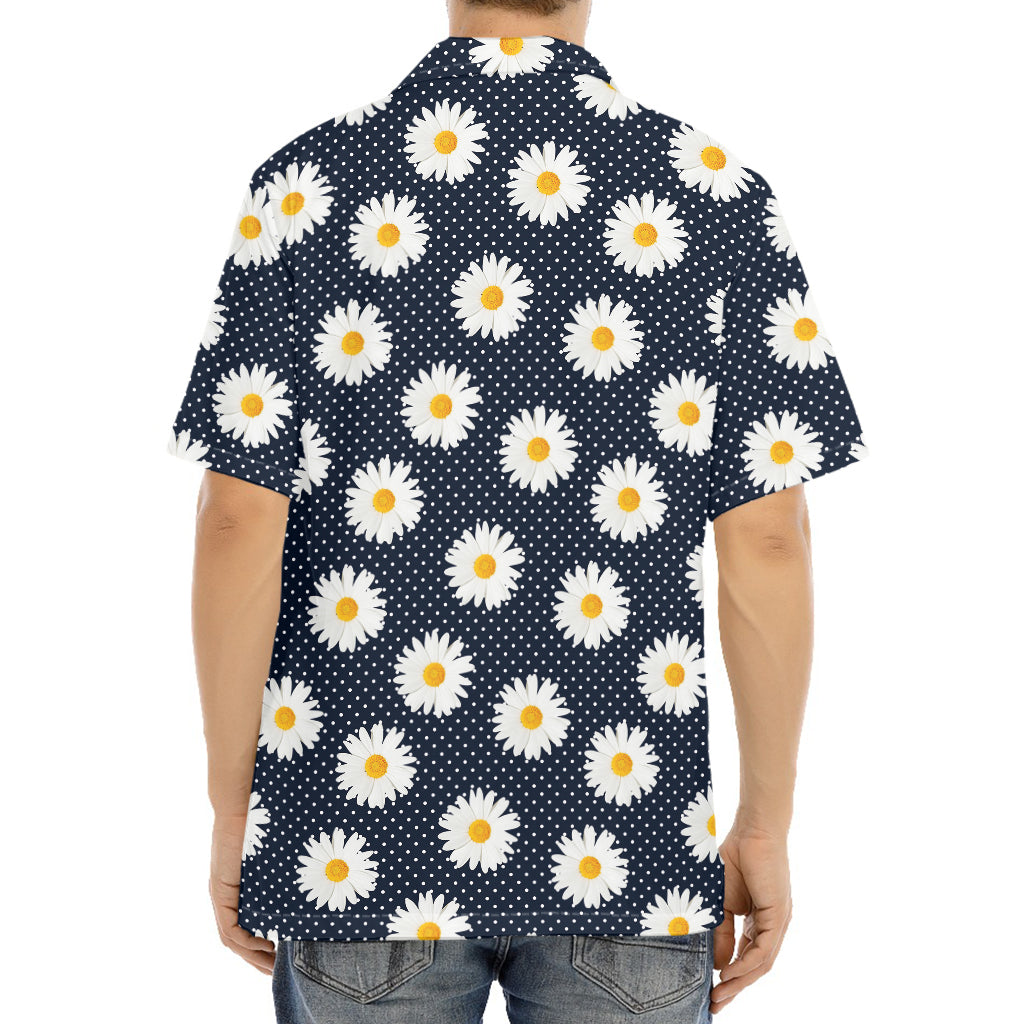Polka Dot Daisy Floral Pattern Print Aloha Shirt