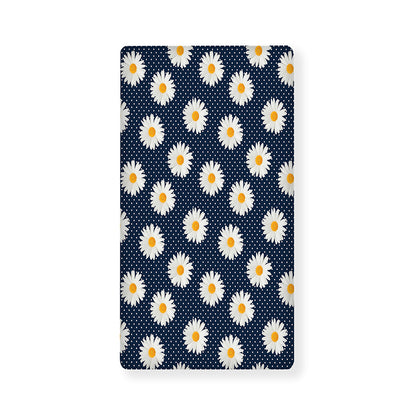 Polka Dot Daisy Floral Pattern Print Baby Crib Sheet