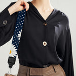 Polka Dot Daisy Floral Pattern Print Bag Strap