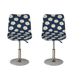 Polka Dot Daisy Floral Pattern Print Bar Stool Covers
