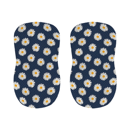 Polka Dot Daisy Floral Pattern Print Bar Stool Covers