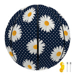 Polka Dot Daisy Floral Pattern Print Basketball