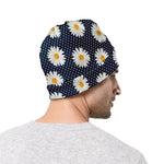 Polka Dot Daisy Floral Pattern Print Beanie