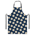 Polka Dot Daisy Floral Pattern Print Bib Apron With Pocket