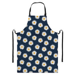 Polka Dot Daisy Floral Pattern Print Bib Apron With Pocket