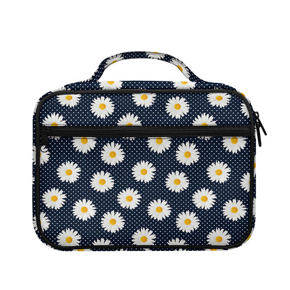 Polka Dot Daisy Floral Pattern Print Briefcase Bible Bag
