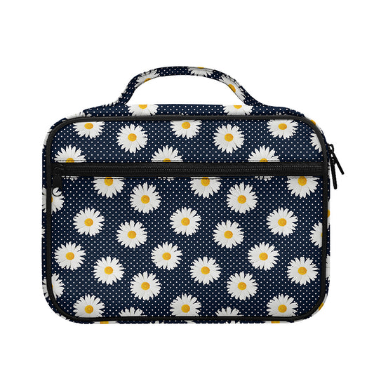 Polka Dot Daisy Floral Pattern Print Briefcase Bible Bag