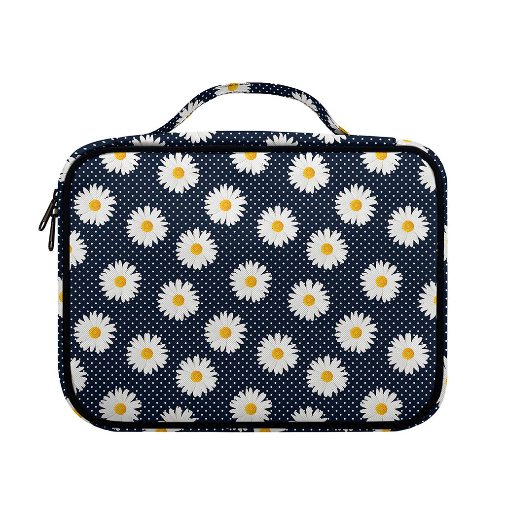 Polka Dot Daisy Floral Pattern Print Briefcase Bible Bag