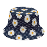 Polka Dot Daisy Floral Pattern Print Bucket Hat