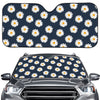 Polka Dot Daisy Floral Pattern Print Car Windshield Sun Shade