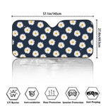 Polka Dot Daisy Floral Pattern Print Car Windshield Sun Shade