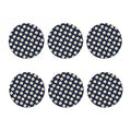 Polka Dot Daisy Floral Pattern Print Coaster Set