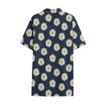 Polka Dot Daisy Floral Pattern Print Cotton Hawaiian Shirt