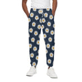 Polka Dot Daisy Floral Pattern Print Cotton Sweatpants