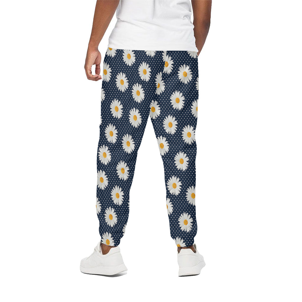 Polka Dot Daisy Floral Pattern Print Cotton Pants