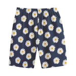 Polka Dot Daisy Floral Pattern Print Cotton Shorts