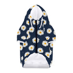 Polka Dot Daisy Floral Pattern Print Dog Zip Up Hoodie