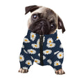 Polka Dot Daisy Floral Pattern Print Dog Zip Up Jacket