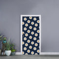Polka Dot Daisy Floral Pattern Print Door Sticker