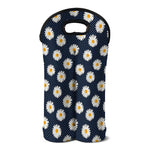 Polka Dot Daisy Floral Pattern Print Double Neoprene Wine Tote