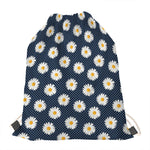 Polka Dot Daisy Floral Pattern Print Drawstring Bag