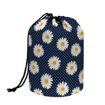 Polka Dot Daisy Floral Pattern Print Drawstring Makeup Bag