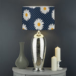 Polka Dot Daisy Floral Pattern Print Drum Lamp Shade