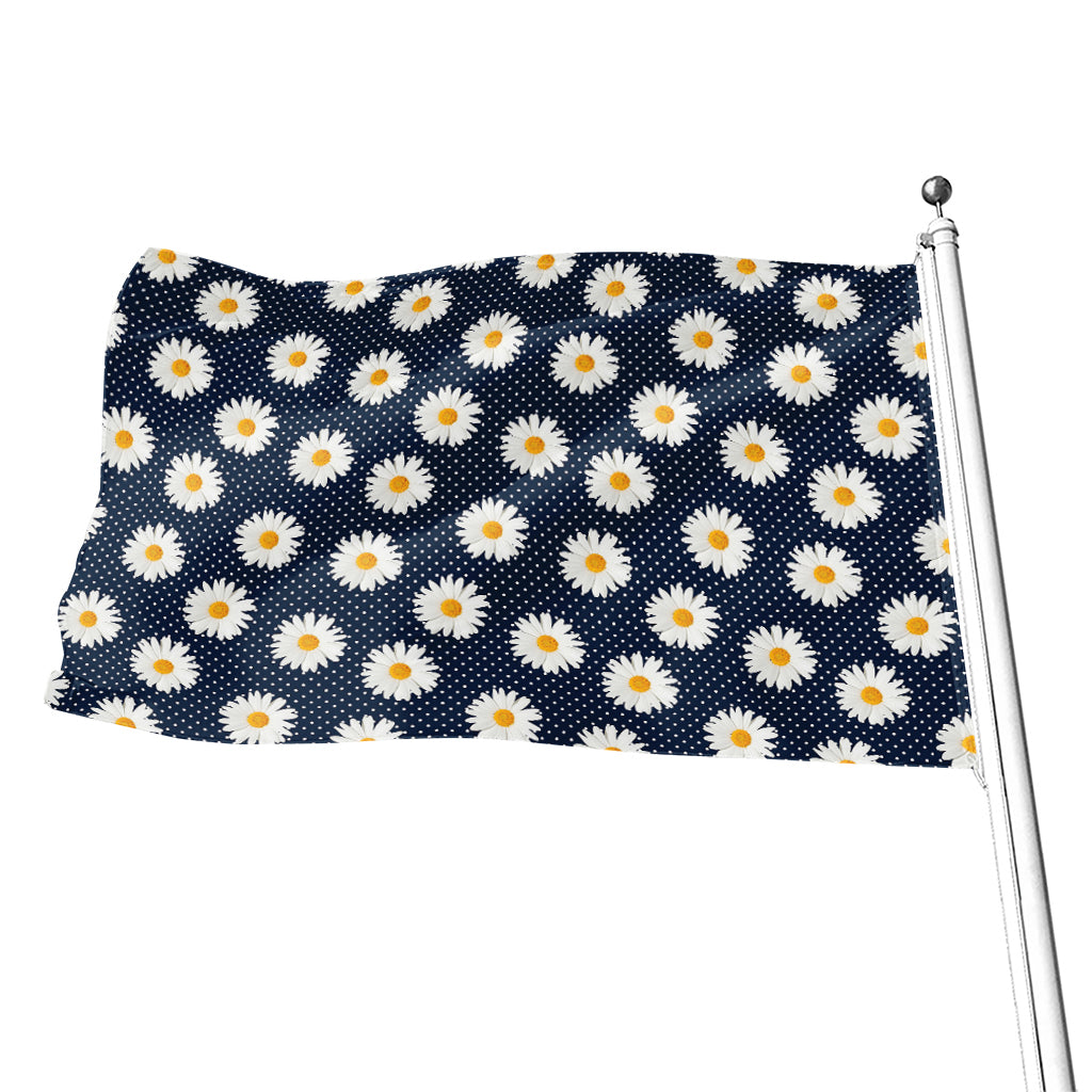 Polka Dot Daisy Floral Pattern Print Flag