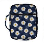 Polka Dot Daisy Floral Pattern Print Front Pocket Bible Bag