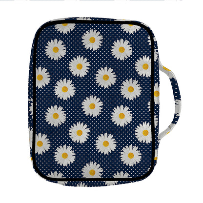 Polka Dot Daisy Floral Pattern Print Front Pocket Bible Bag