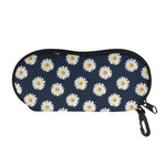 Polka Dot Daisy Floral Pattern Print Glasses Case