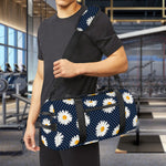 Polka Dot Daisy Floral Pattern Print Gym Bag