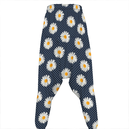 Polka Dot Daisy Floral Pattern Print Hammer Pants