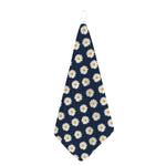 Polka Dot Daisy Floral Pattern Print Hand Towel