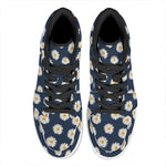 Polka Dot Daisy Floral Pattern Print High Top Leather Sneakers