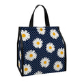 Polka Dot Daisy Floral Pattern Print Insulated Lunch Tote