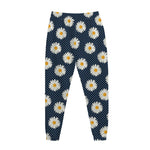 Polka Dot Daisy Floral Pattern Print Jogger Pants