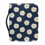Polka Dot Daisy Floral Pattern Print Leather Bible Cover