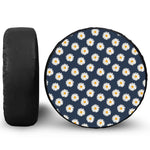 Polka Dot Daisy Floral Pattern Print Leather Spare Tire Cover